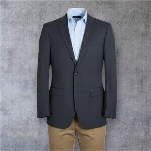 BANANA REPUBLIC Slim fit Mens Blazer Sport Coat 2-Button Jacket 38R Gray Wool